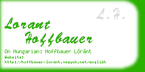 lorant hoffbauer business card