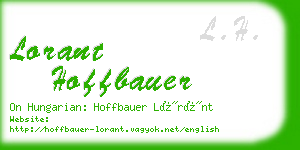 lorant hoffbauer business card